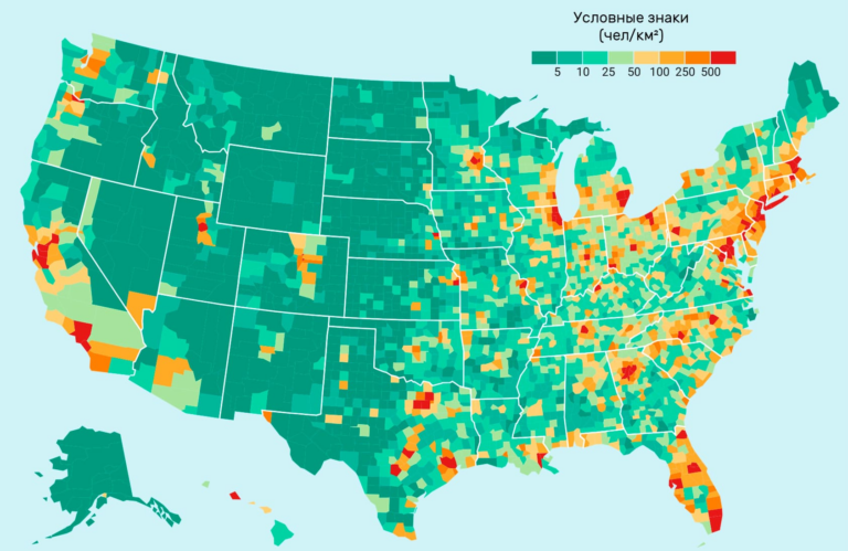 Почему восток США населён гораздо плотнее, чем запад